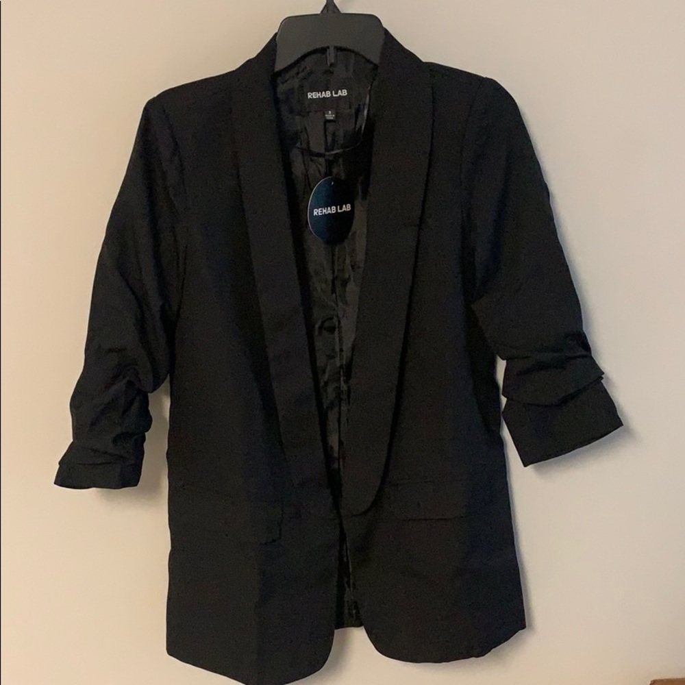 🆕 Ruched Sleeve Blazer Jacket
